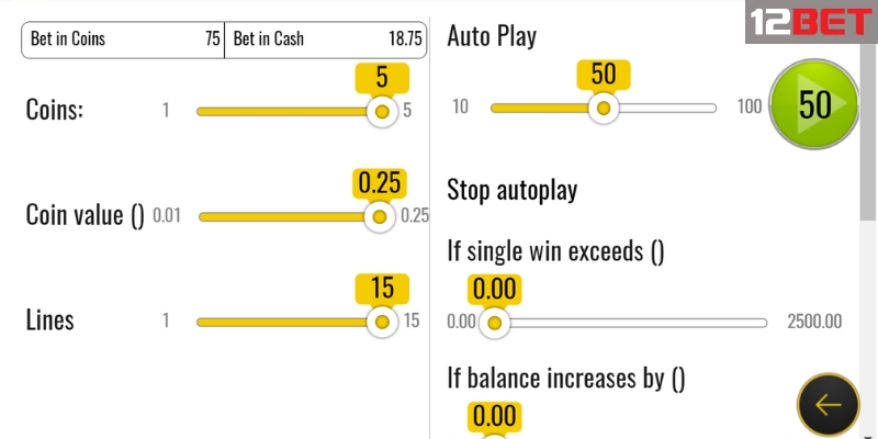 Mức cược cơ bản trong game mà người chơi được chọn từ 1.20 đến 900.00