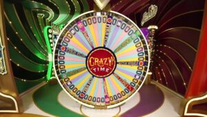 Game Show Crazy Time hiển thị rõ vòng quay của sự may mắn điên rồ